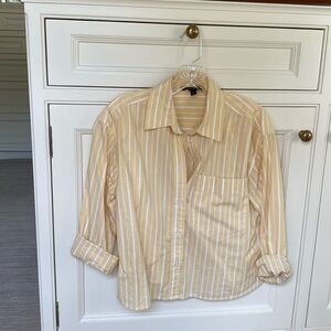 Banana Republic cropped striped shirt